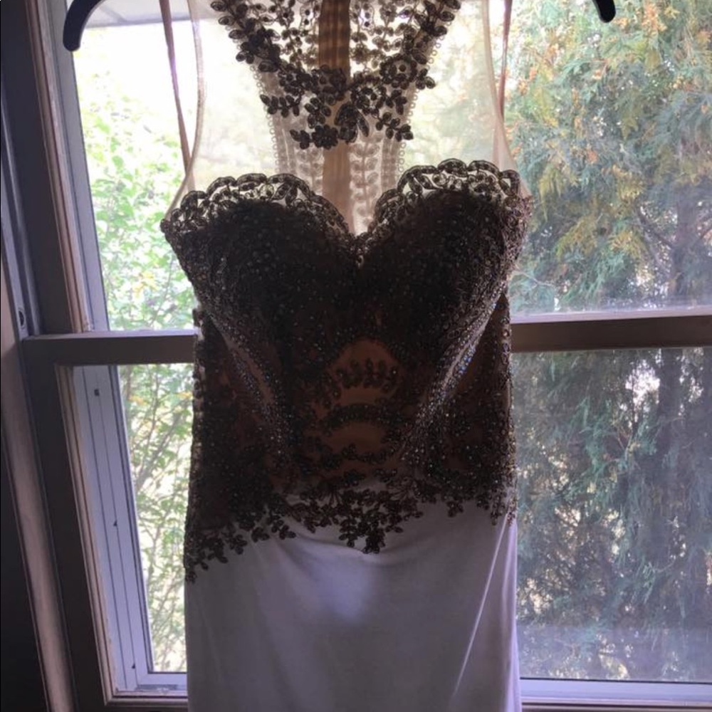 Gold/White Crystal dress